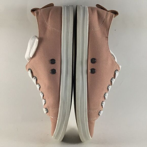 Calvin Klein Jeans Monna womens shoes lace up sneakers salmon pink white size 8 - Picture 6 of 8